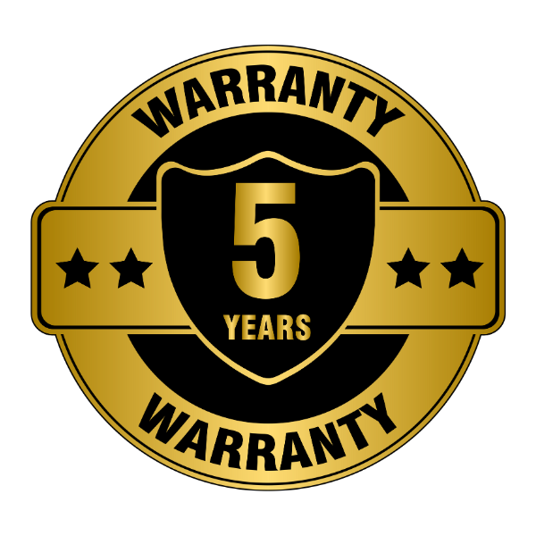 5 year workmanship warranty