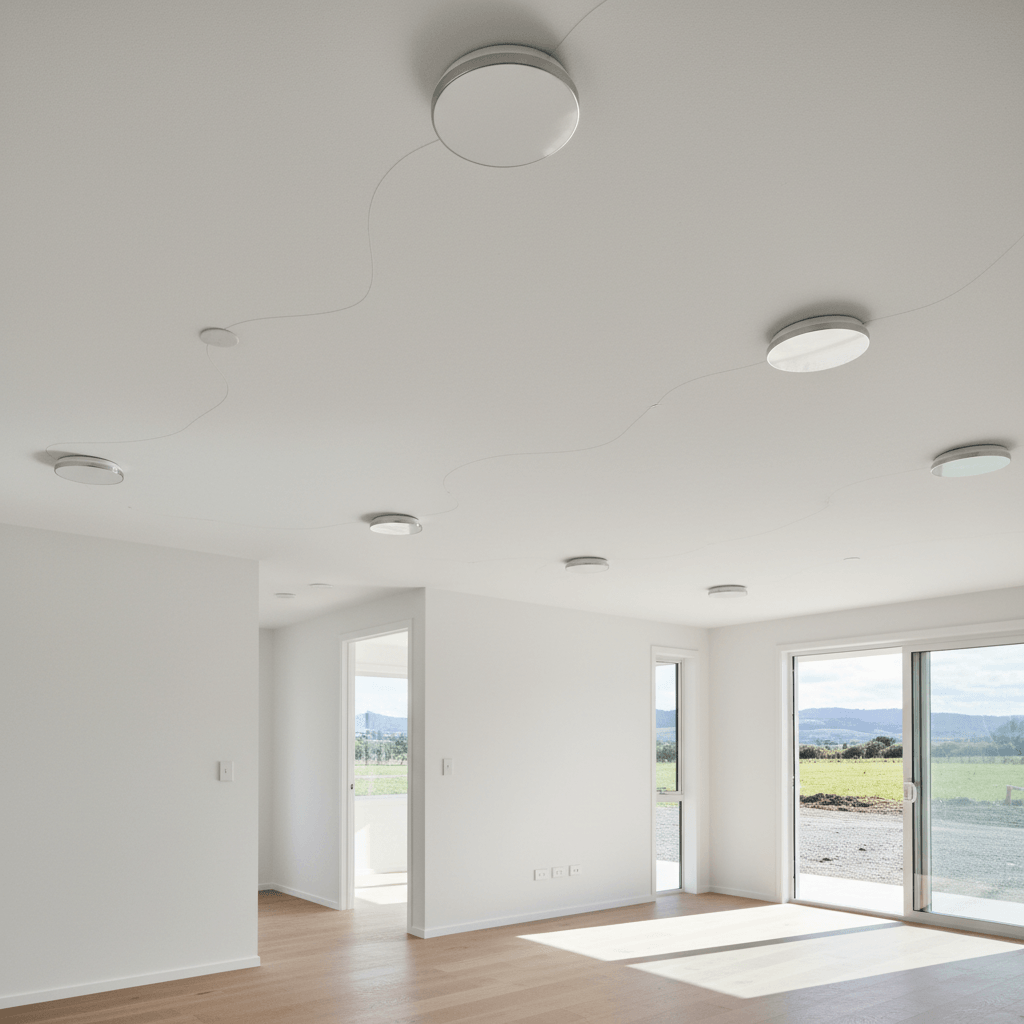 Interconnected photoelectric smoke alarms in new build NZ home